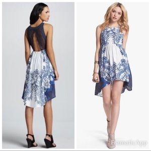 FREE PEOPLE Blue White Russian Night Out Dress
